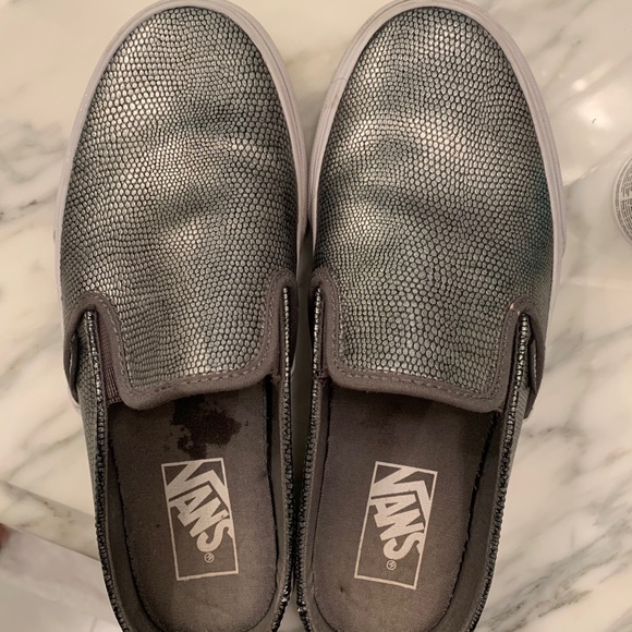 metallic snakeskin vans